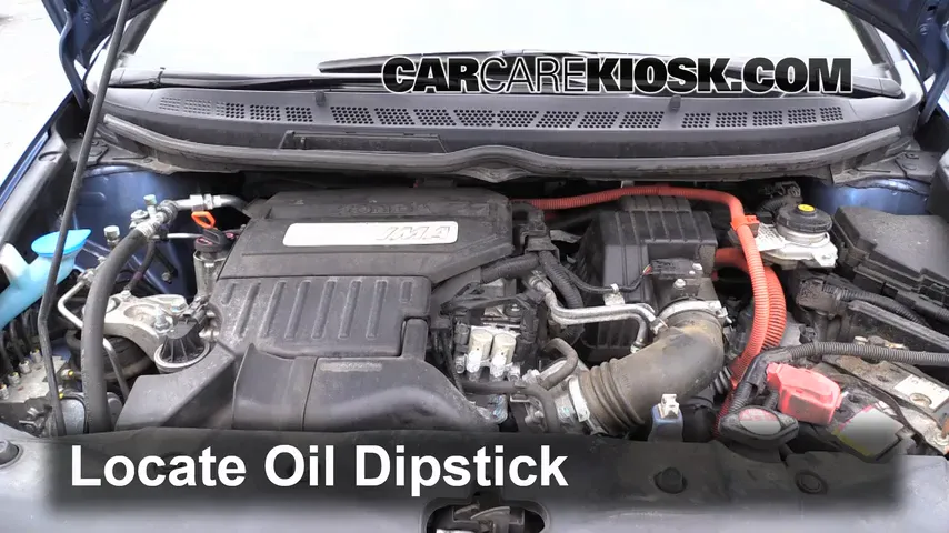 2010 Honda Civic Hybrid 1.3L 4 Cyl. Oil Check Oil Level